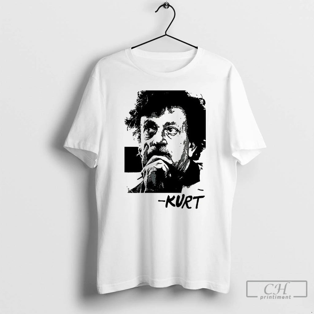 Premium Kurt Vonnegut Portrait Tribute Retro T Shirts Hoodie Sweatshirt | PurePodTees.com