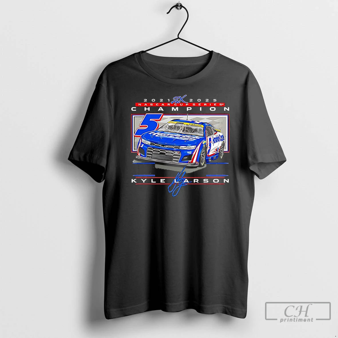Premium Kyle Larson 2 Time Nascar Cup Series Champions 2025 Shirt Hoodie Sweatshirt | PurePodTees.com
