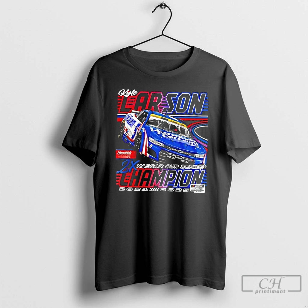 Premium Kyle Larson 5 2025 Nascar Two Time Champion Shirt Hoodie Sweatshirt | PurePodTees.com