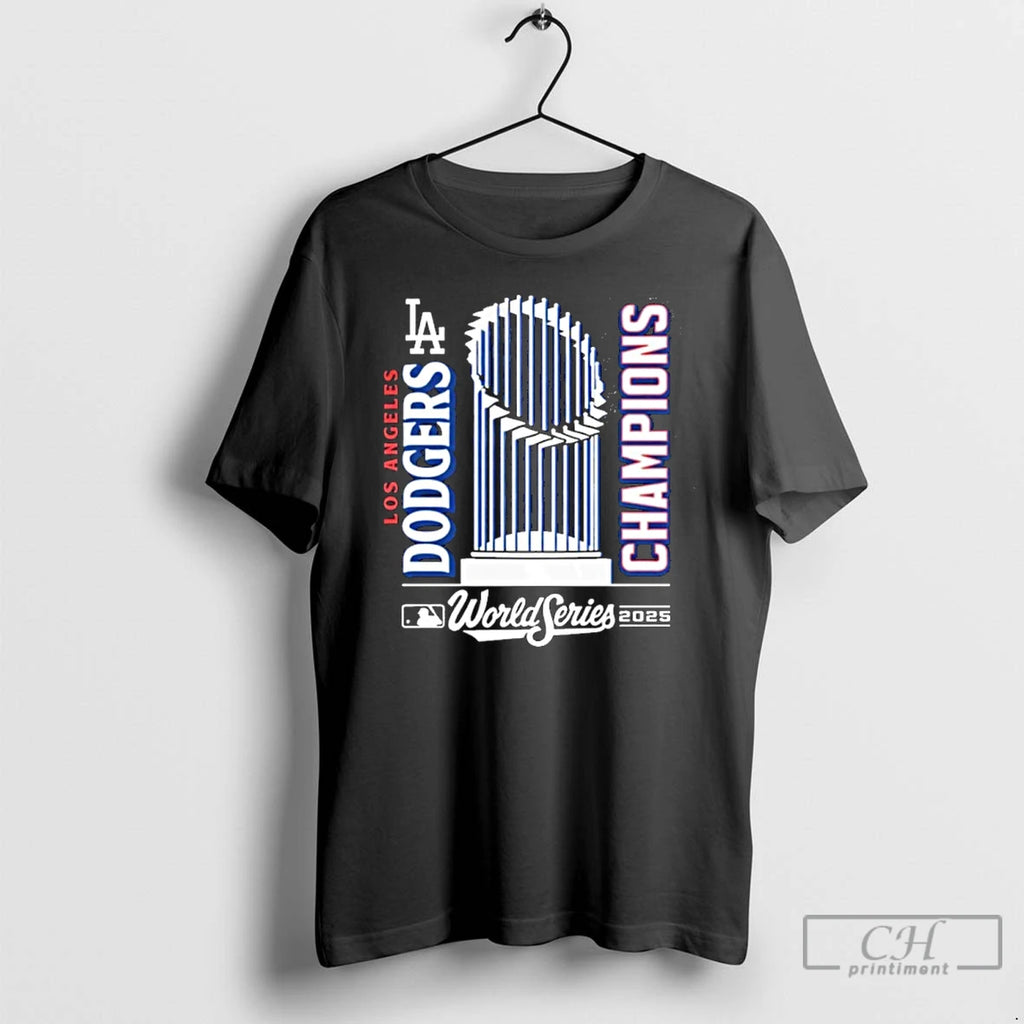 Premium La Dodgers 2025 World Series Champions Cup T Shirts Hoodie Sweatshirt | PurePodTees.com