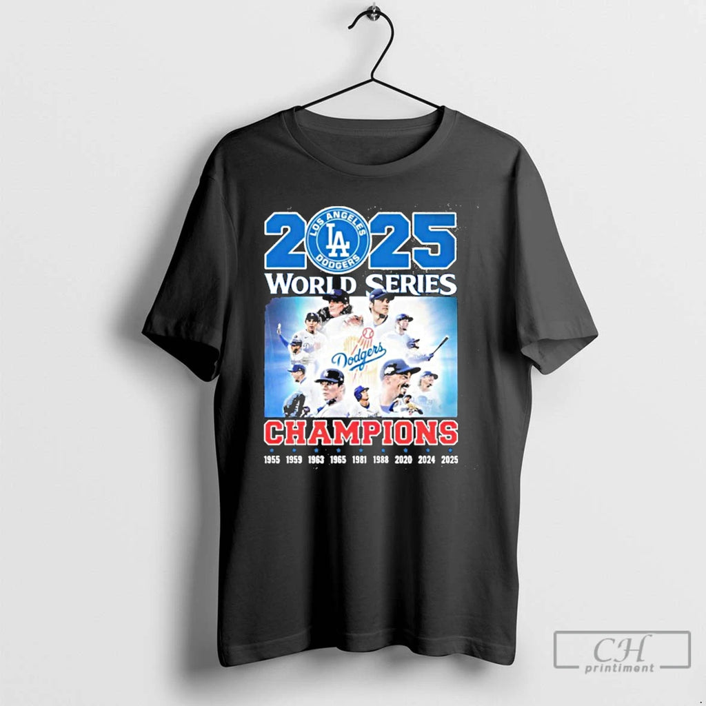 Premium La Dodgers 2025 World Series Champions T Shirts Hoodie Sweatshirt | PurePodTees.com