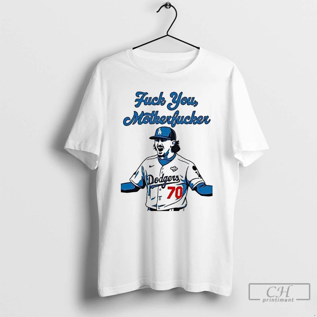 Premium La Dodgers Justin Wrobleski Fuck You Motherfucker T Shirts Hoodie Sweatshirt | PurePodTees.com