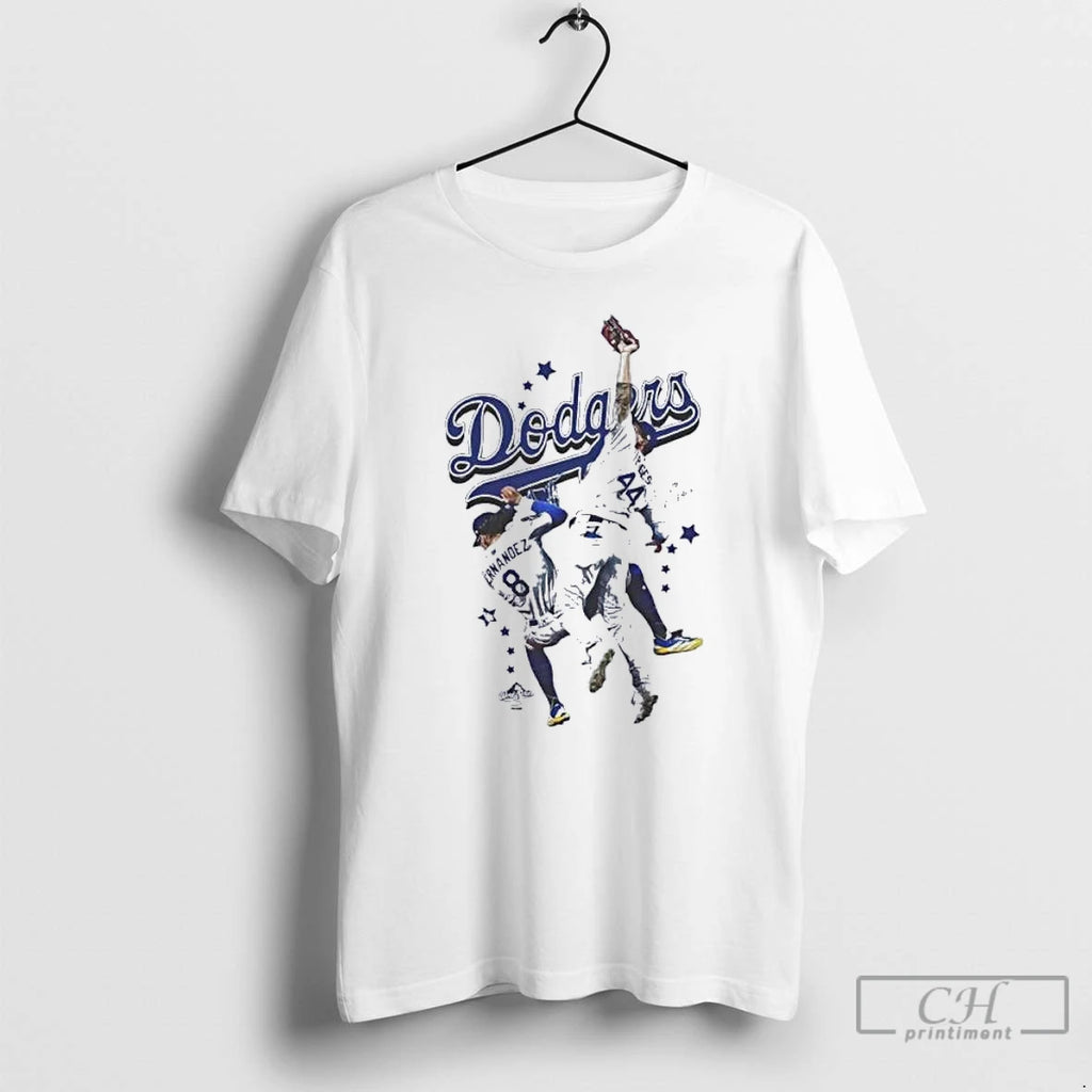 Premium La Dodgers World Series 2025 Andy Pages Catch T Shirts Hoodie Sweatshirt | PurePodTees.com