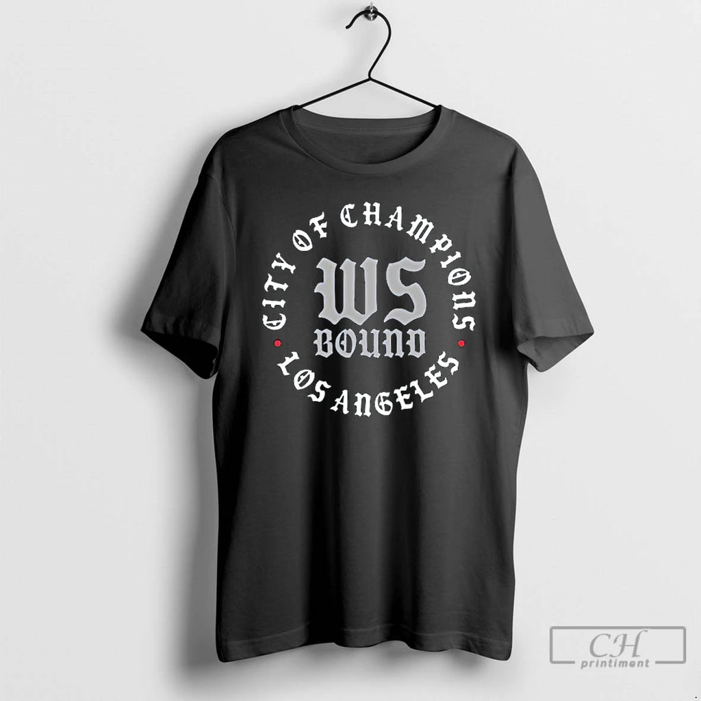 Premium La Dodgers World Series Bound City Of Champions 2025 Long Sleve T Shirts Hoodie Sweatshirt | PurePodTees.com
