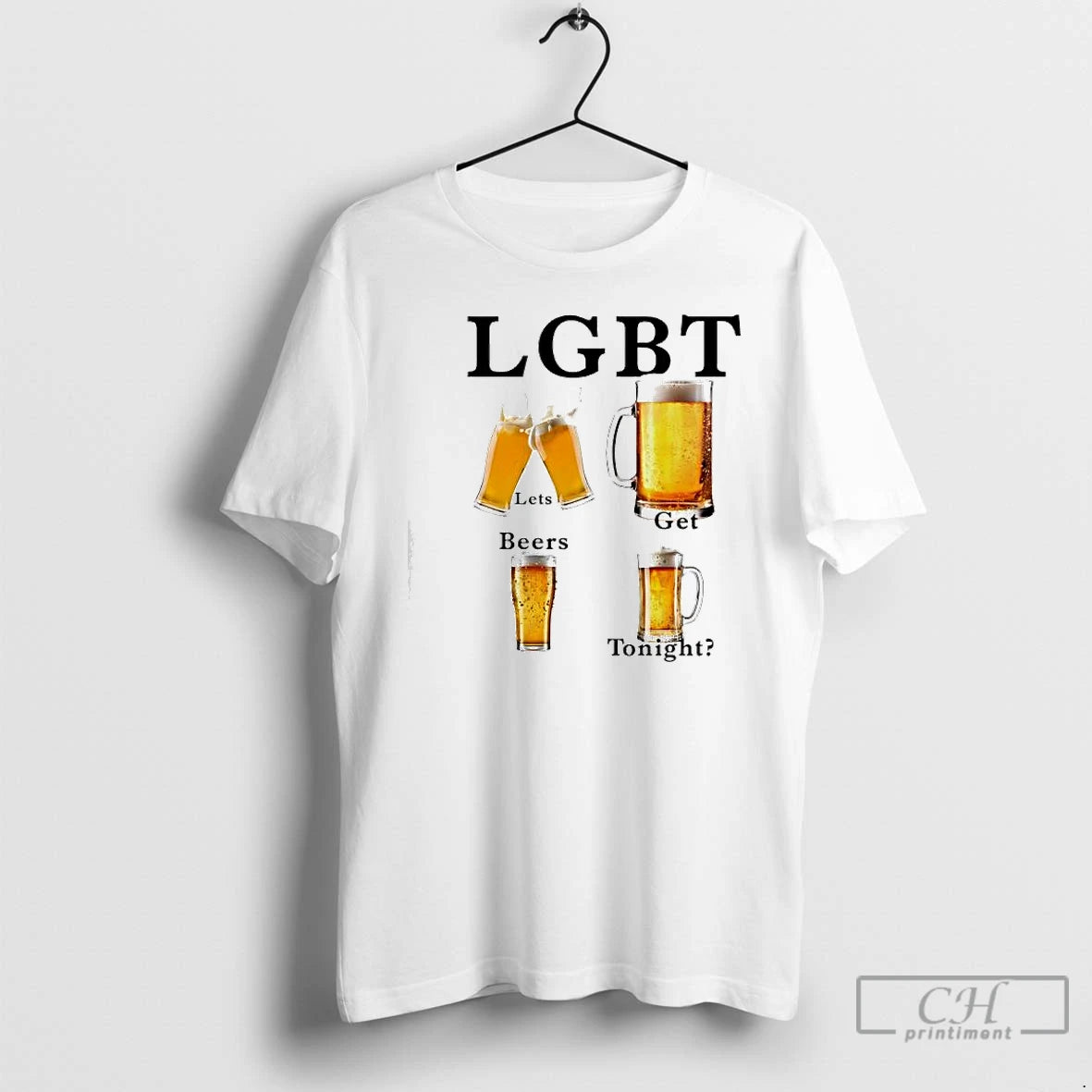 Premium Lgbt Spells Lets Get Beers Tonight T Shirts Hoodie Sweatshirt | PurePodTees.com