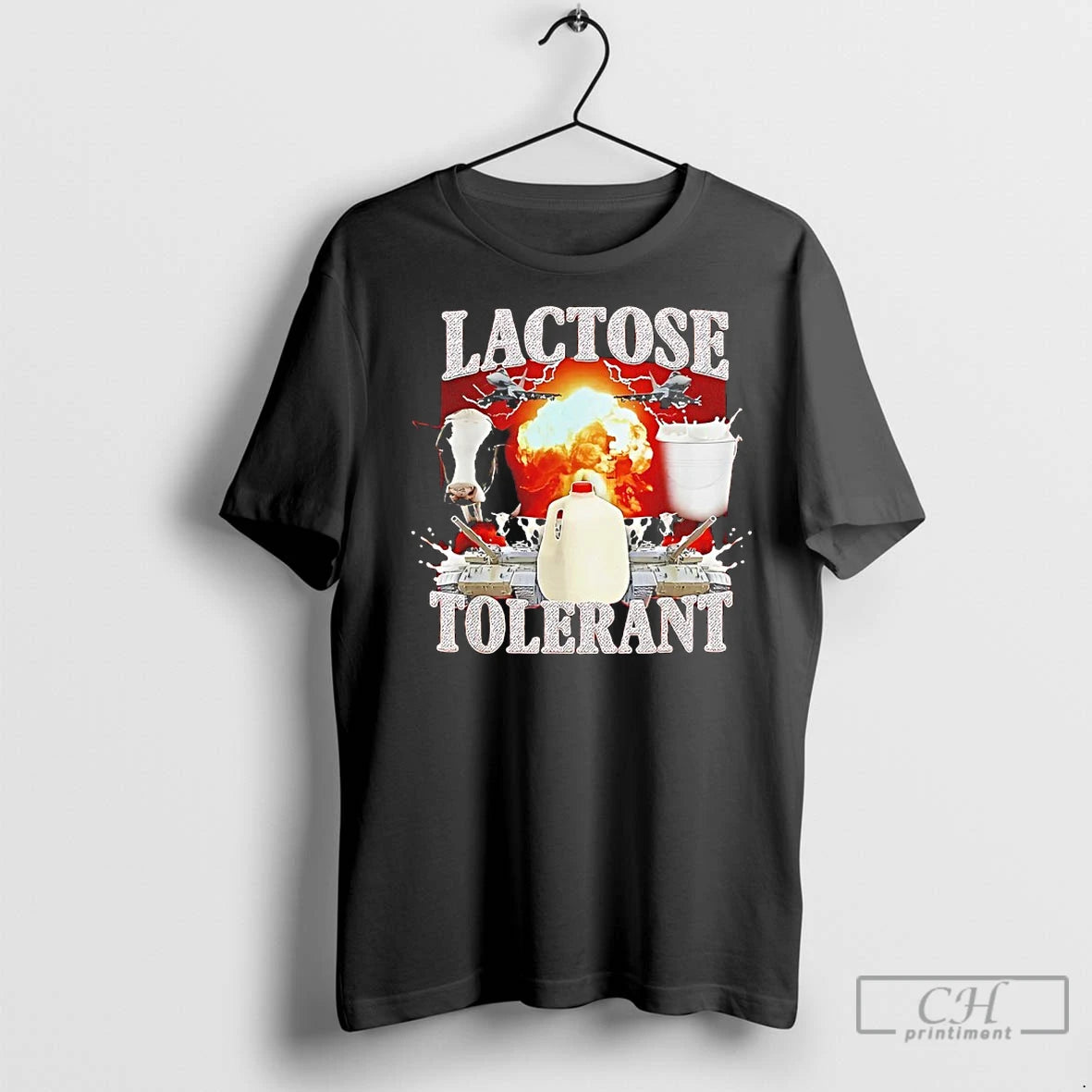 Premium Lactose Tolerant Cow Milk Tank 90s Bootleg Graphic Shirt Hoodie Sweatshirt | PurePodTees.com