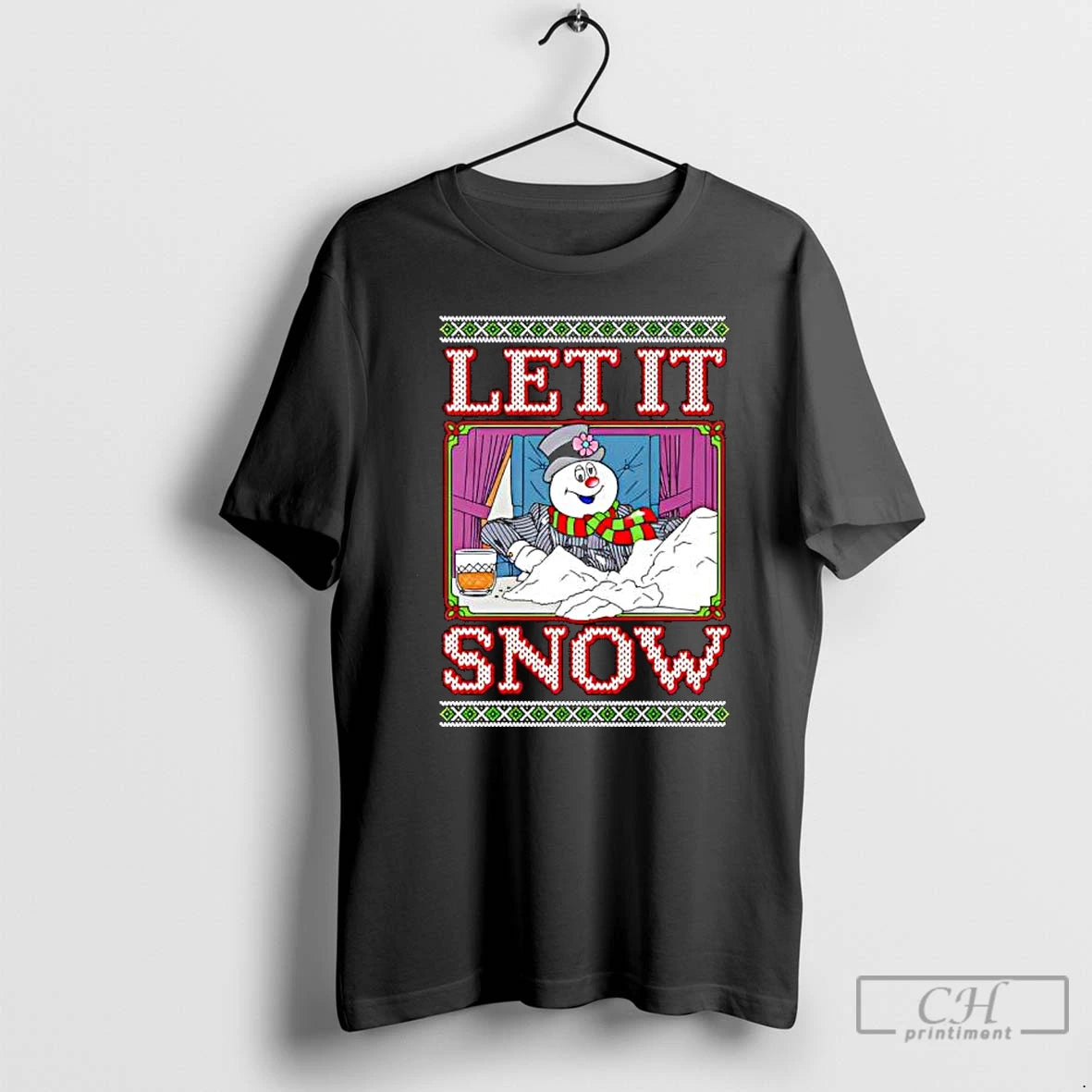 Premium Let It Snow Frosty Christmas Shirt Hoodie Sweatshirt | PurePodTees.com