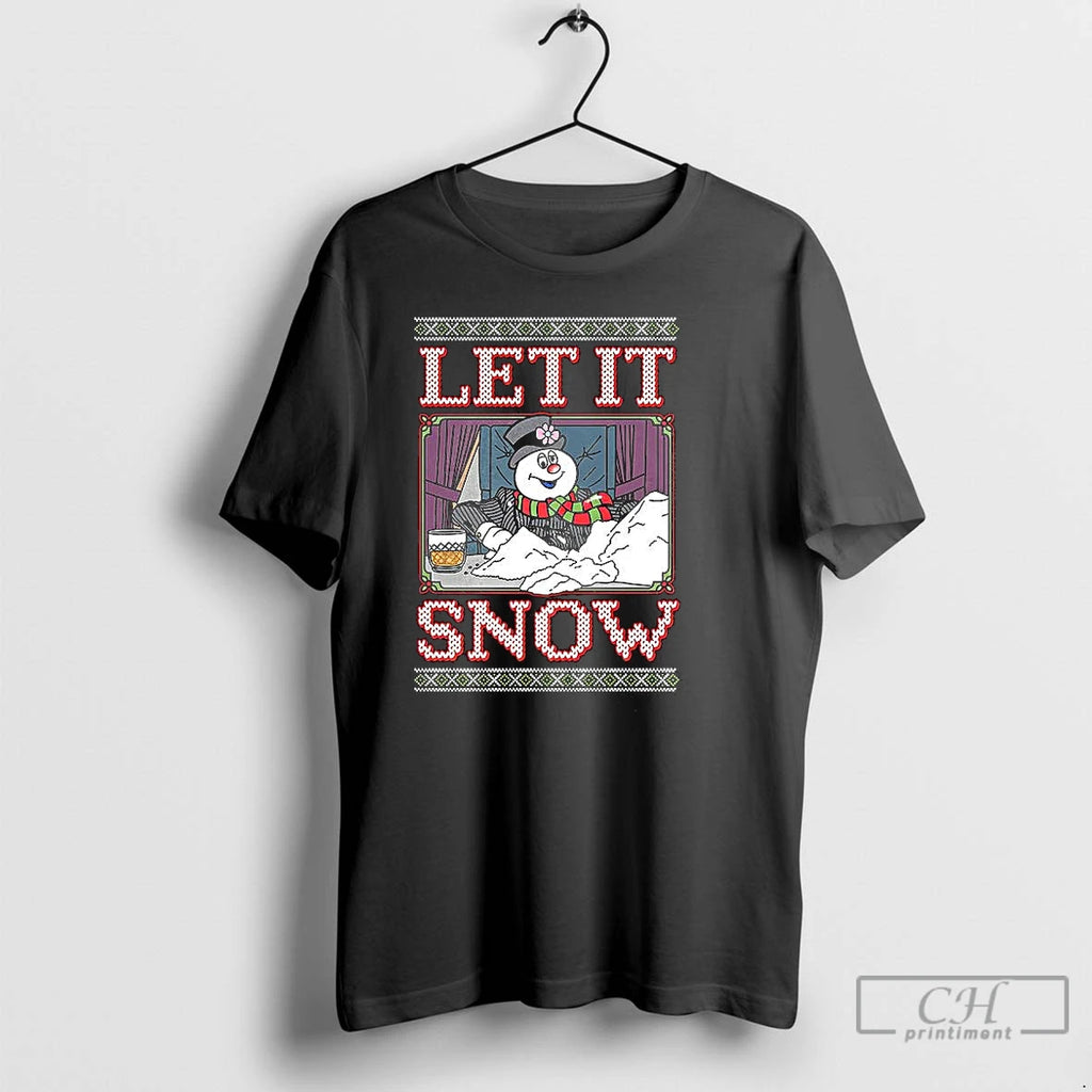 Premium Let It Snow Frosty Snowman Christmas Shirt Hoodie Sweatshirt | PurePodTees.com