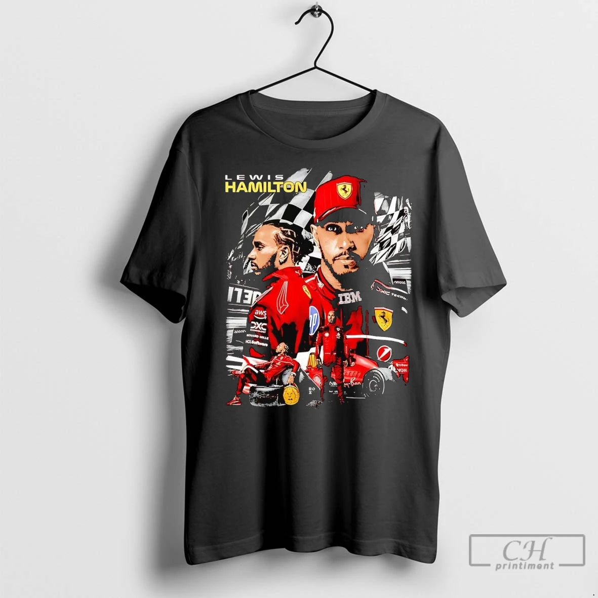 Premium Lewis Hamilton Picture Collage 2 Sided Shirt Hoodie Sweatshirt | PurePodTees.com