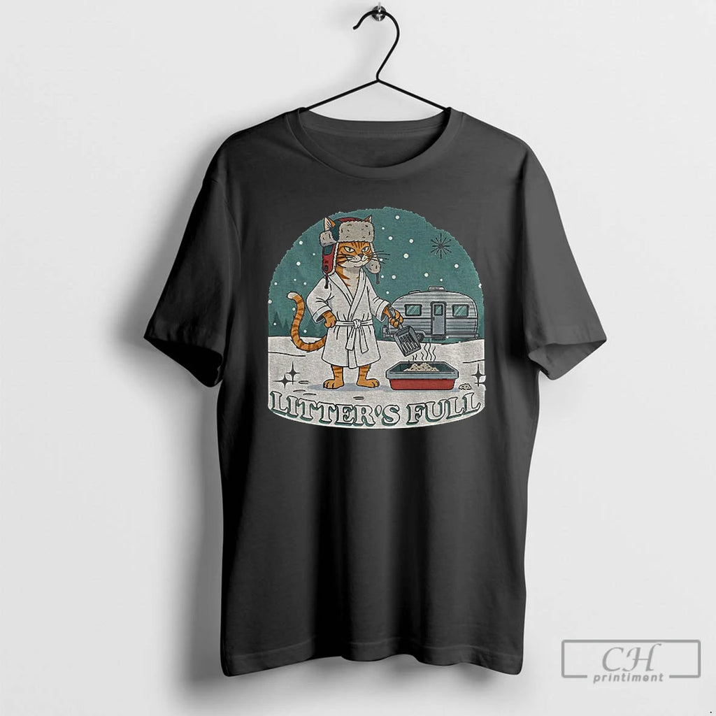 Premium Litters Full Funny Cat Christmas Parody T Shirts Hoodie Sweatshirt | PurePodTees.com