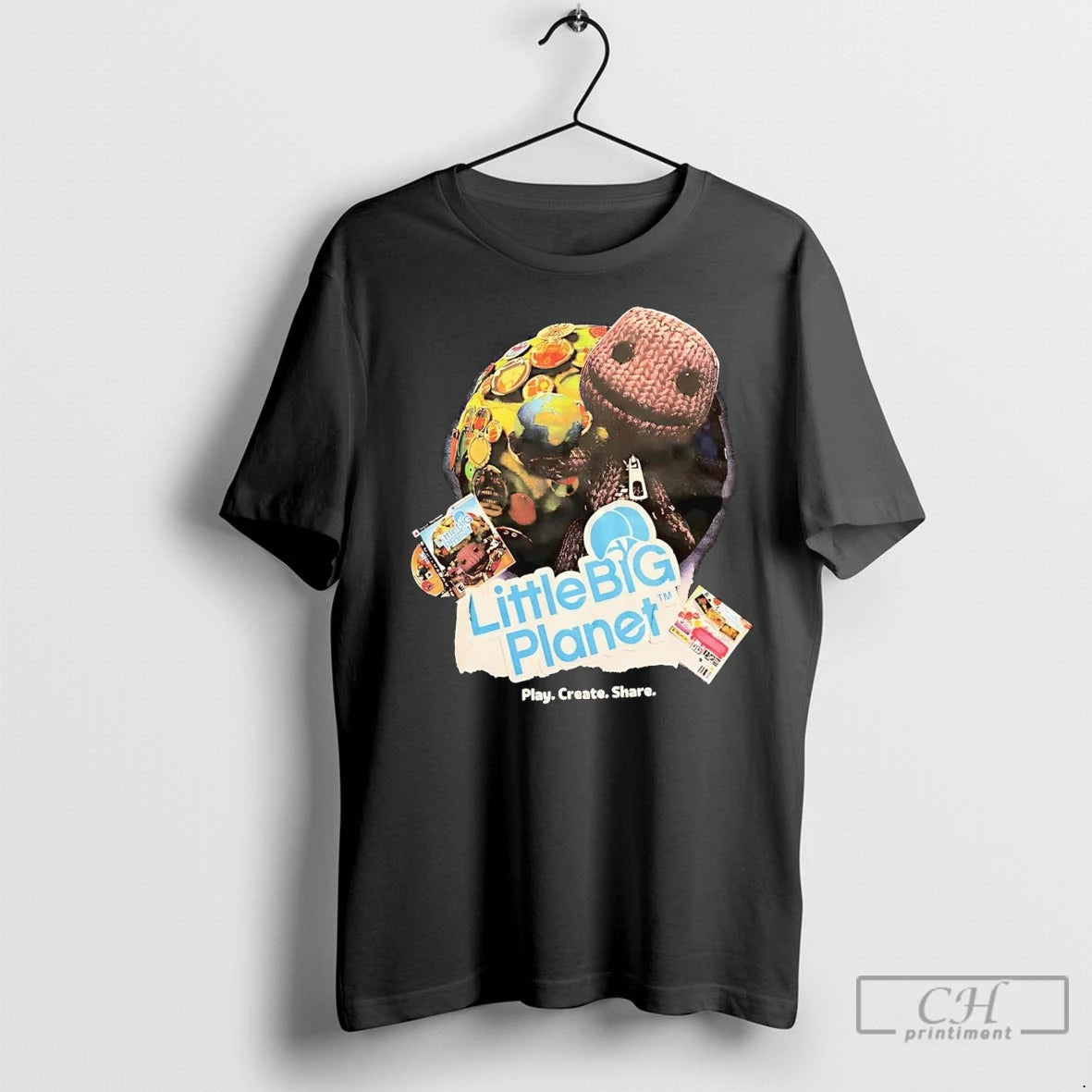 Premium Littlebigplanet Play Create Share Shirt Hoodie Sweatshirt | PurePodTees.com