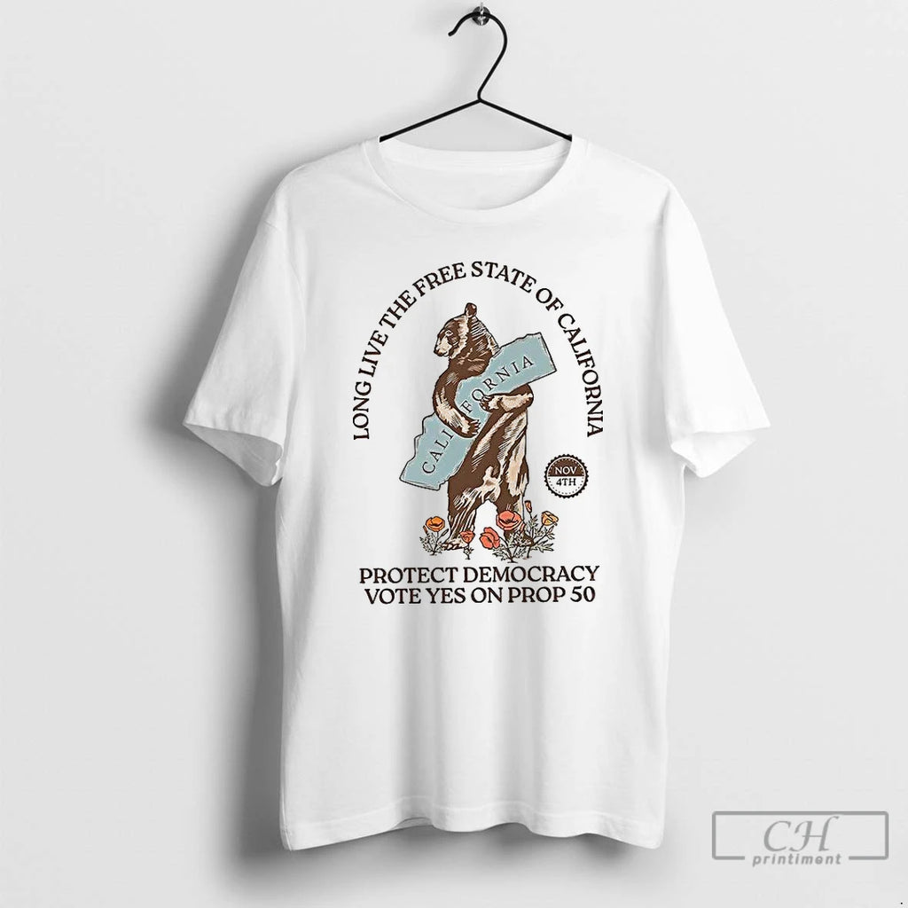 Premium Long Live The Free State Of California T Shirts Hoodie Sweatshirt | PurePodTees.com