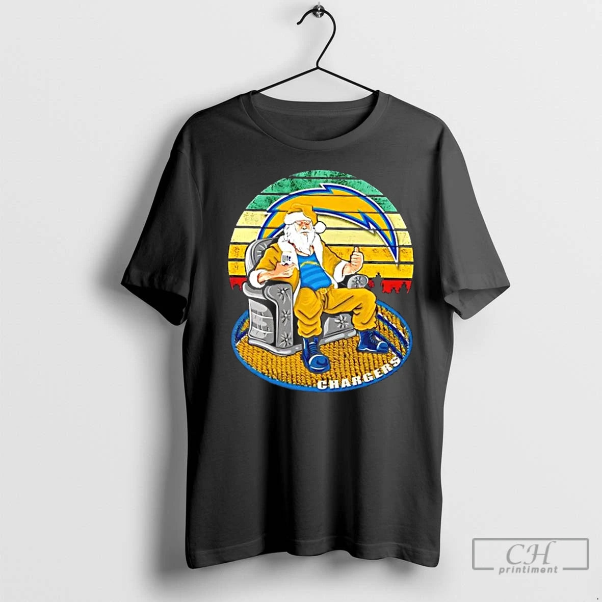 Premium Los Angeles Chargers X Santa Claus Christmas Vintage Shirt Hoodie Sweatshirt | PurePodTees.com