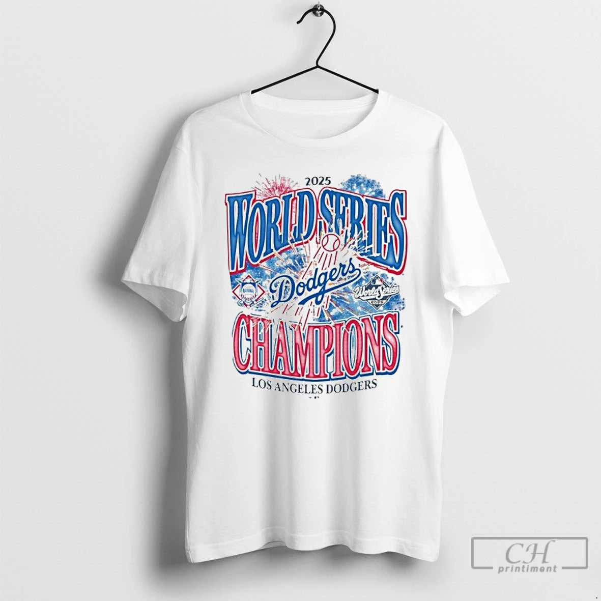 Premium Los Angeles Dodgers 2025 World Series Champions Fireworks T Shirts Hoodie Sweatshirt | PurePodTees.com