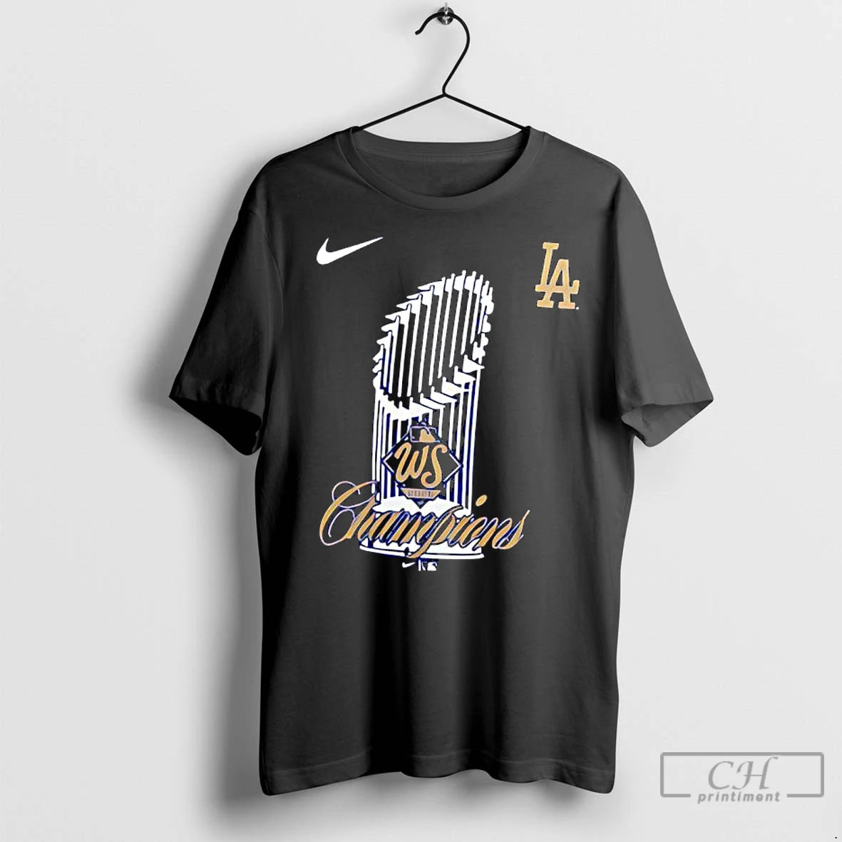 Premium Los Angeles Dodgers 2025 World Series Champions Ws Trophy Shirt Hoodie Sweatshirt | PurePodTees.com