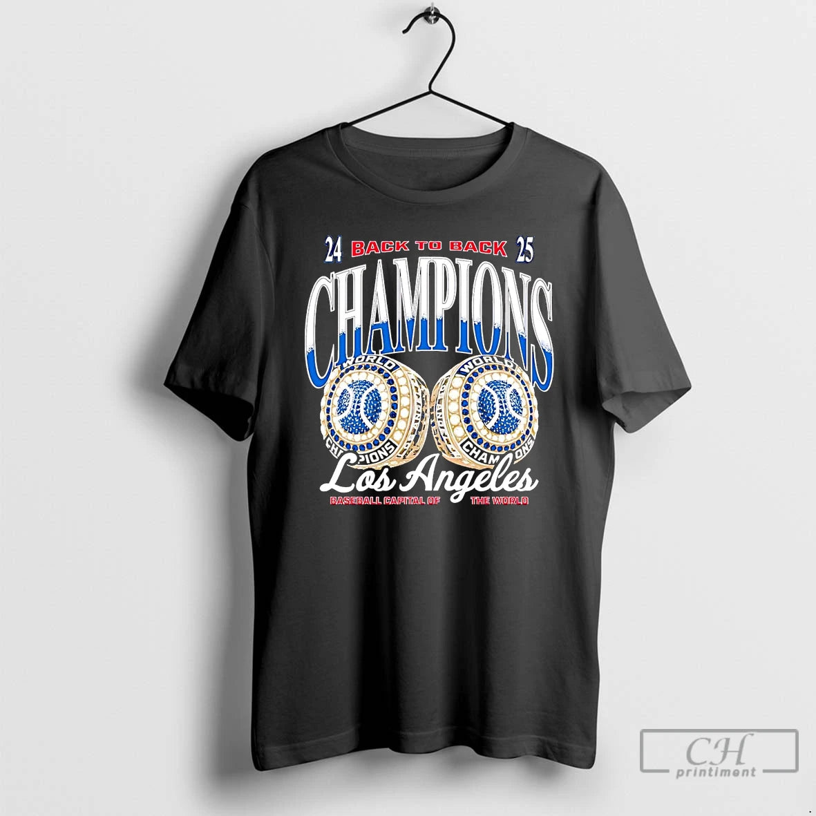 Premium Los Angeles Dodgers 2025 Back To Back Champions Capital Of The World T Shirts Hoodie Sweatshirt | PurePodTees.com