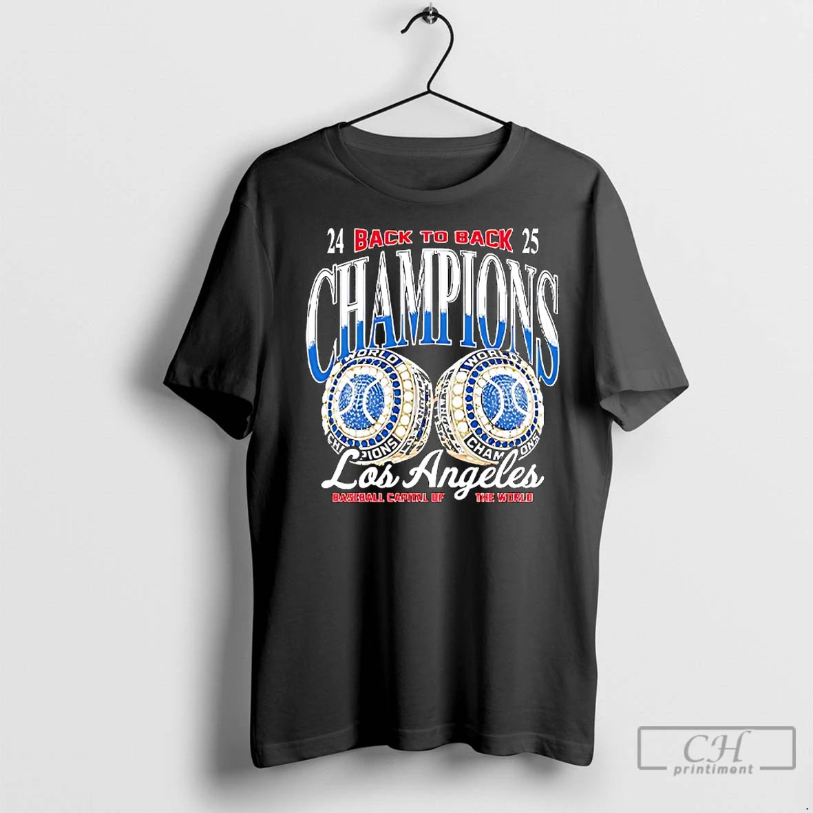 Premium Los Angeles Dodgers Baseball Capital Of The World Back To Back Champions Shirt Hoodie Sweatshirt | PurePodTees.com