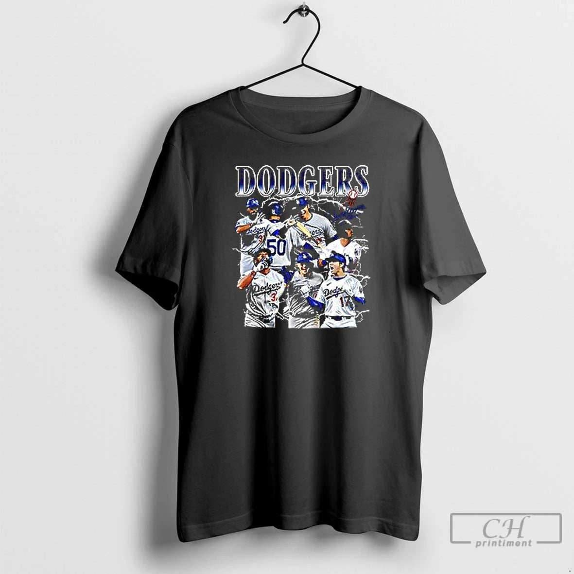 Premium Los Angeles Dodgers Lightning Players Graphic T Shirts Hoodie Sweatshirt | PurePodTees.com