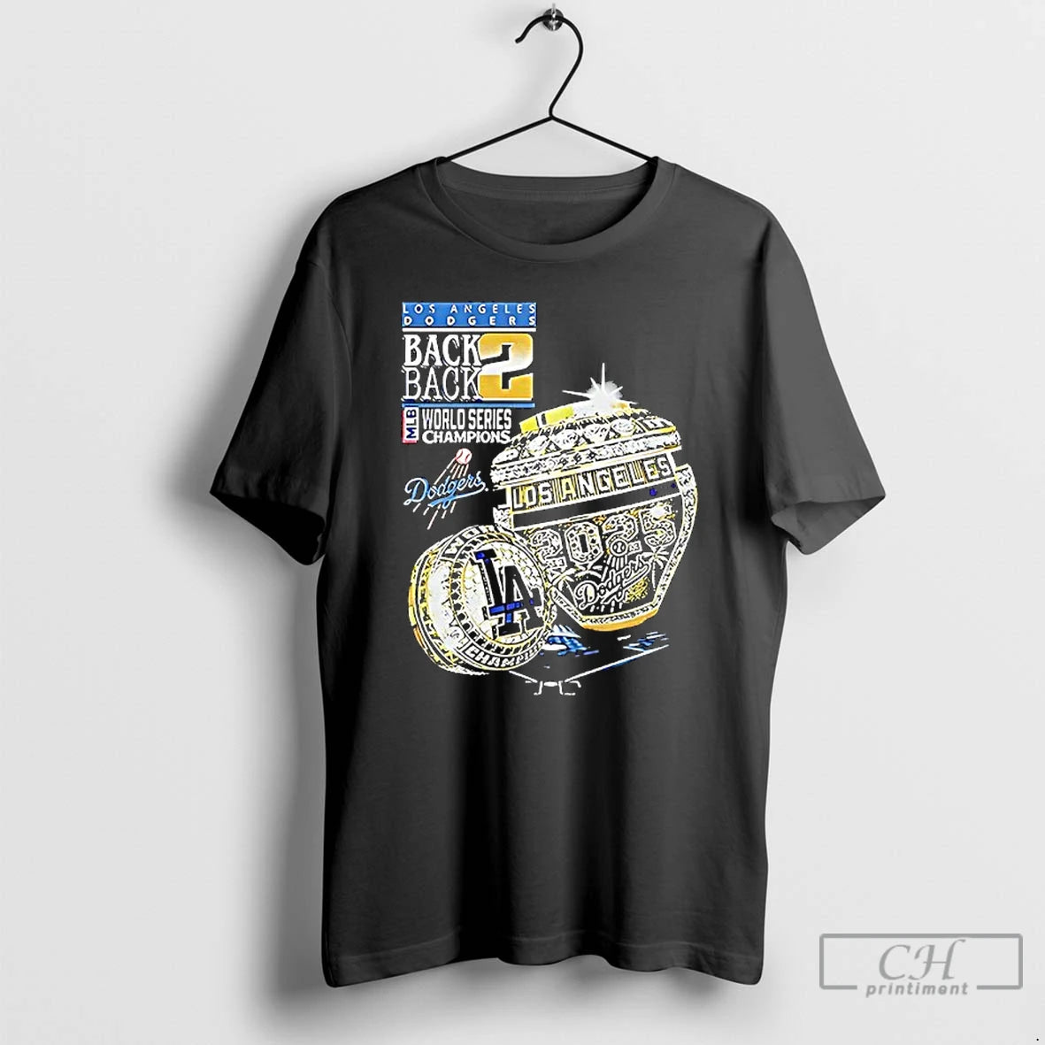 Premium Los Angeles Dodgers Rings Back 2 Back World Series Champions Logo 2025 T Shirts Hoodie Sweatshirt | PurePodTees.com