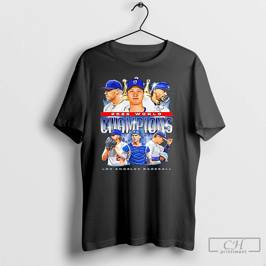 Premium Los Angeles Dodgers World Series Champions 2025 Baseball Player T Shirts Hoodie Sweatshirt | PurePodTees.com