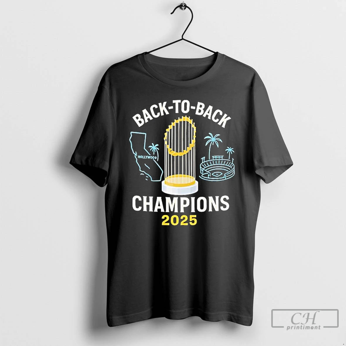 Premium Los Angeles Dodgers Back To Back Champions 2025 Hollywood T Shirts Hoodie Sweatshirt | PurePodTees.com