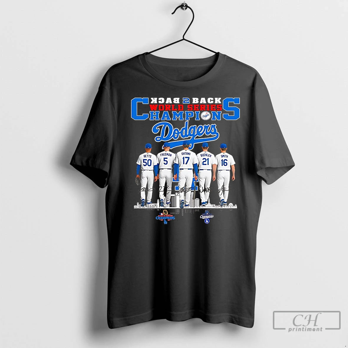 Premium Los Angeles Dodgers Back To Back World Series Champions 2025 Skyline Shirt Hoodie Sweatshirt | PurePodTees.com