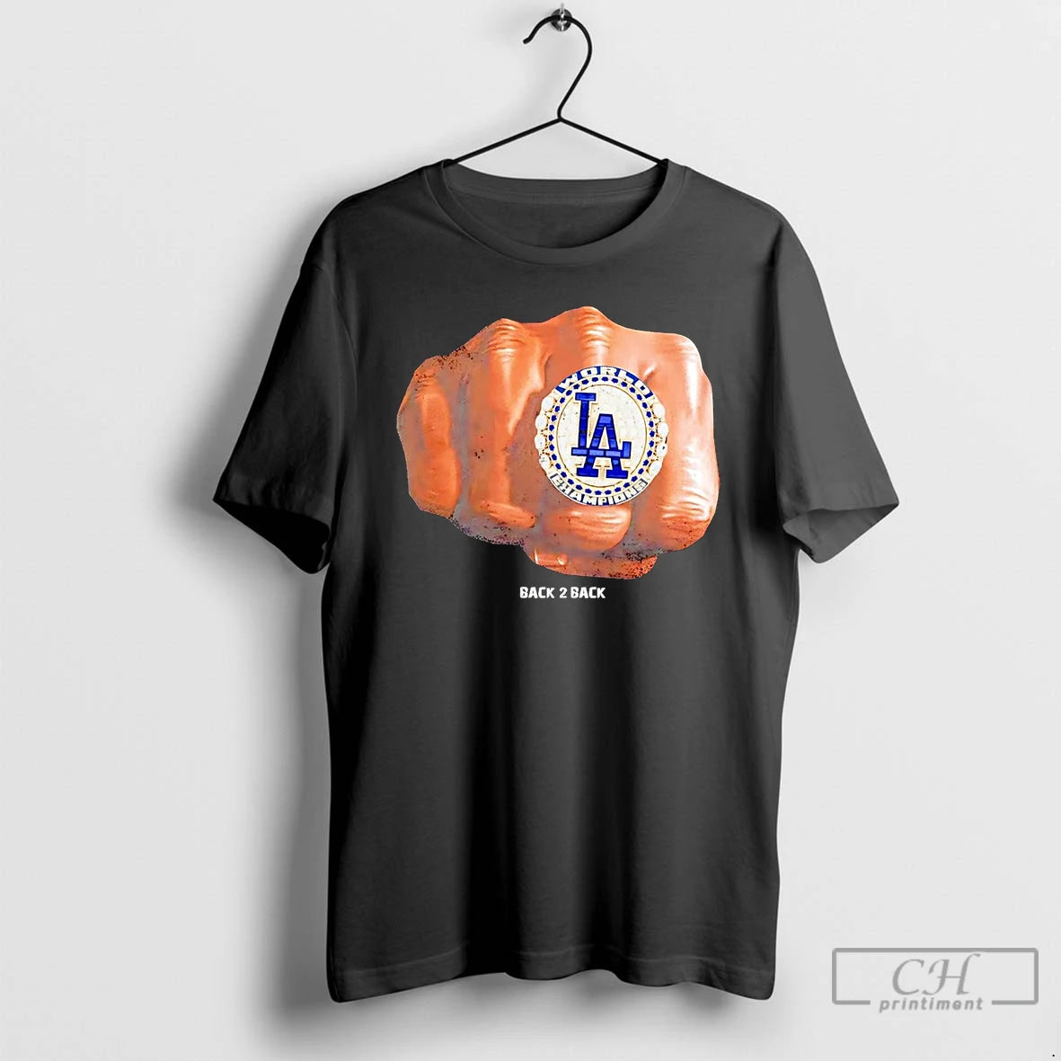 Premium Los Angeles Dodgers Back To Back Champions Ring 2 Sided T Shirts Hoodie Sweatshirt | PurePodTees.com