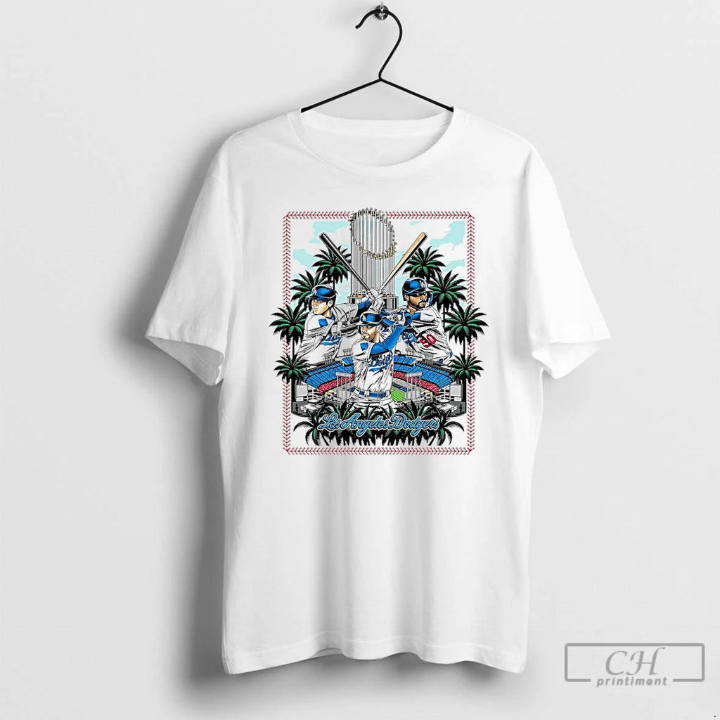 Premium Los Angeles Dodgers Palm Trophy 2025 Champions Stadium T Shirts Hoodie Sweatshirt | PurePodTees.com