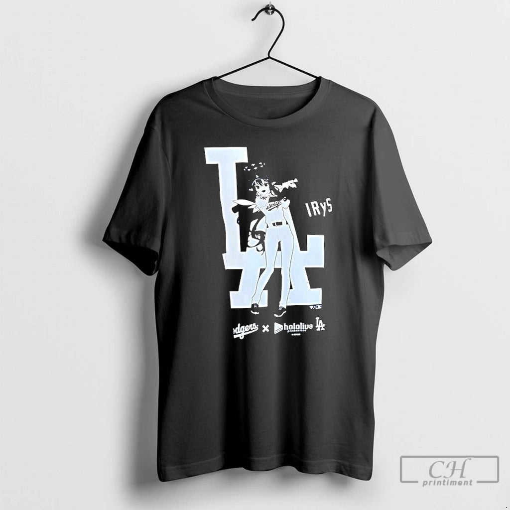 Premium Los Angeles Dodgers X Hololive Night Irys T Shirts Hoodie Sweatshirt | PurePodTees.com