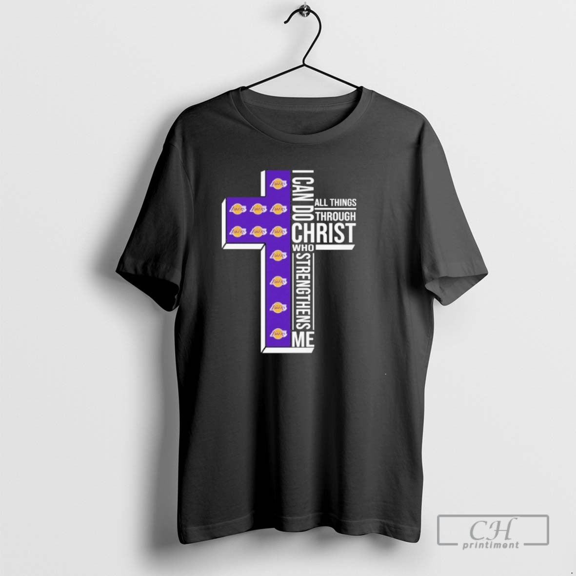 Premium Los Angeles Lakers I Can Do All Things Through Christ Who Strengthen Me Shirt Hoodie Sweatshirt | PurePodTees.com