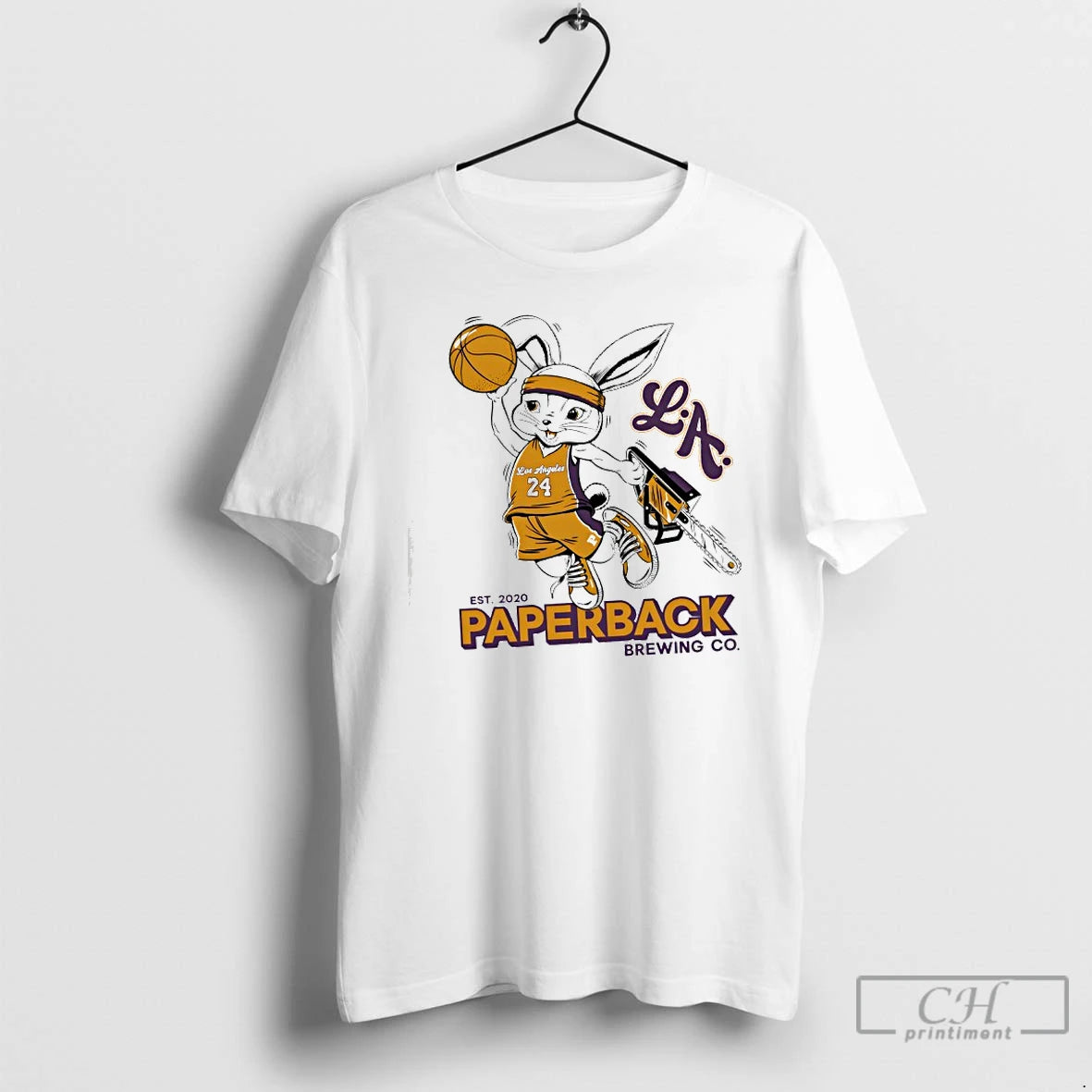 Premium Los Angeles Lakers Paperback Brewing Co T Shirts Hoodie Sweatshirt | PurePodTees.com