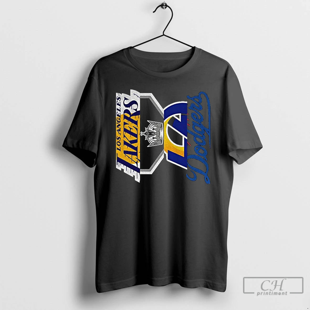 Premium Los Angeles Teams Dodgers Kings Lakers And Rams Logo T Shirts Hoodie Sweatshirt | PurePodTees.com