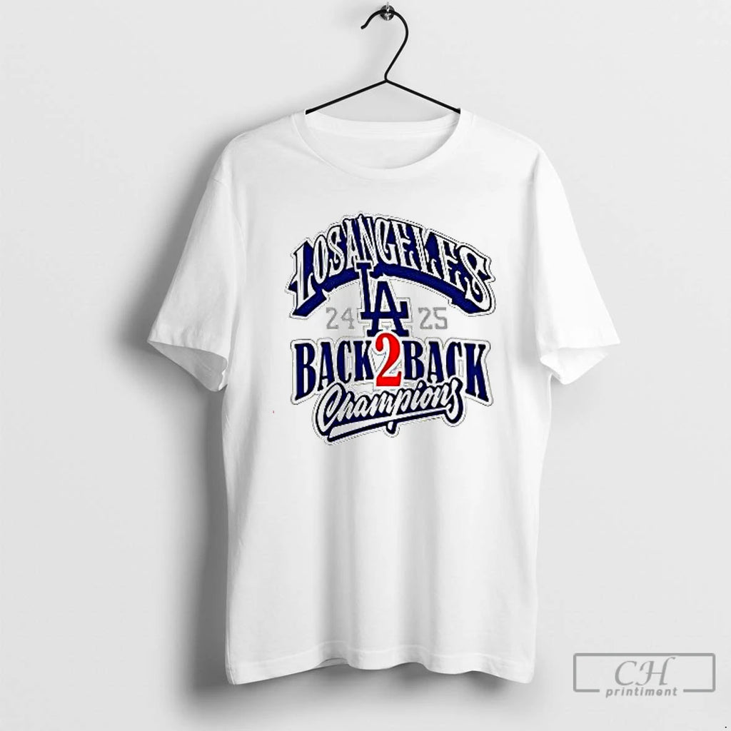 Premium Los Angeles Back 2 Back 2024 2025 Champions T Shirts Hoodie Sweatshirt | PurePodTees.com