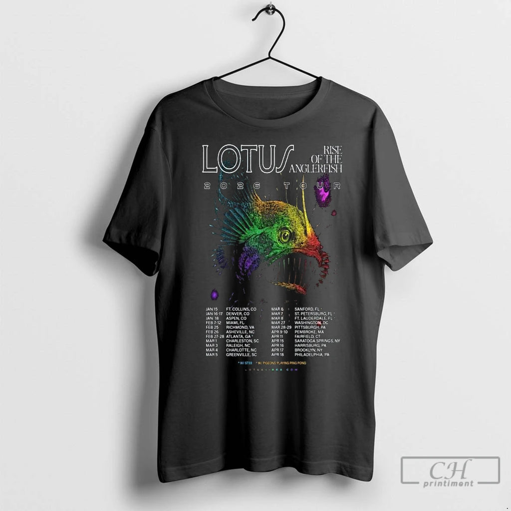 Premium Lotus Rise Of The Anglerfish 2026 Tour Long Sleve Shirt Hoodie Sweatshirt | PurePodTees.com