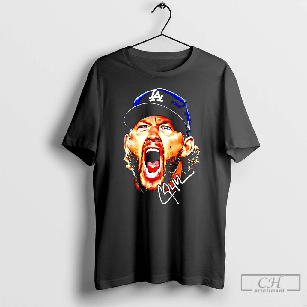 Premium Mlb Clayton Kershaw Retirement Head Signature T Shirts Hoodie Sweatshirt | PurePodTees.com