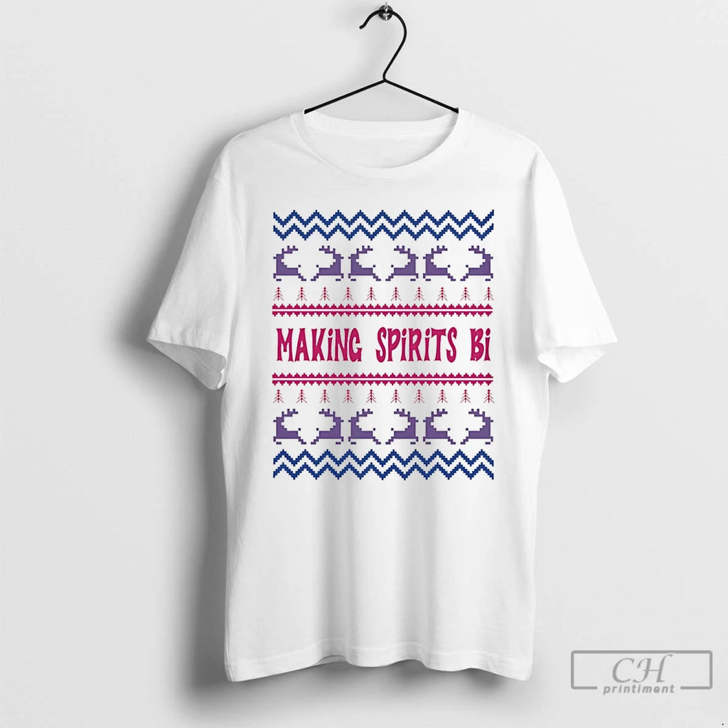 Premium Making Spirits Bi Christmas T Shirts Hoodie Sweatshirt | PurePodTees.com