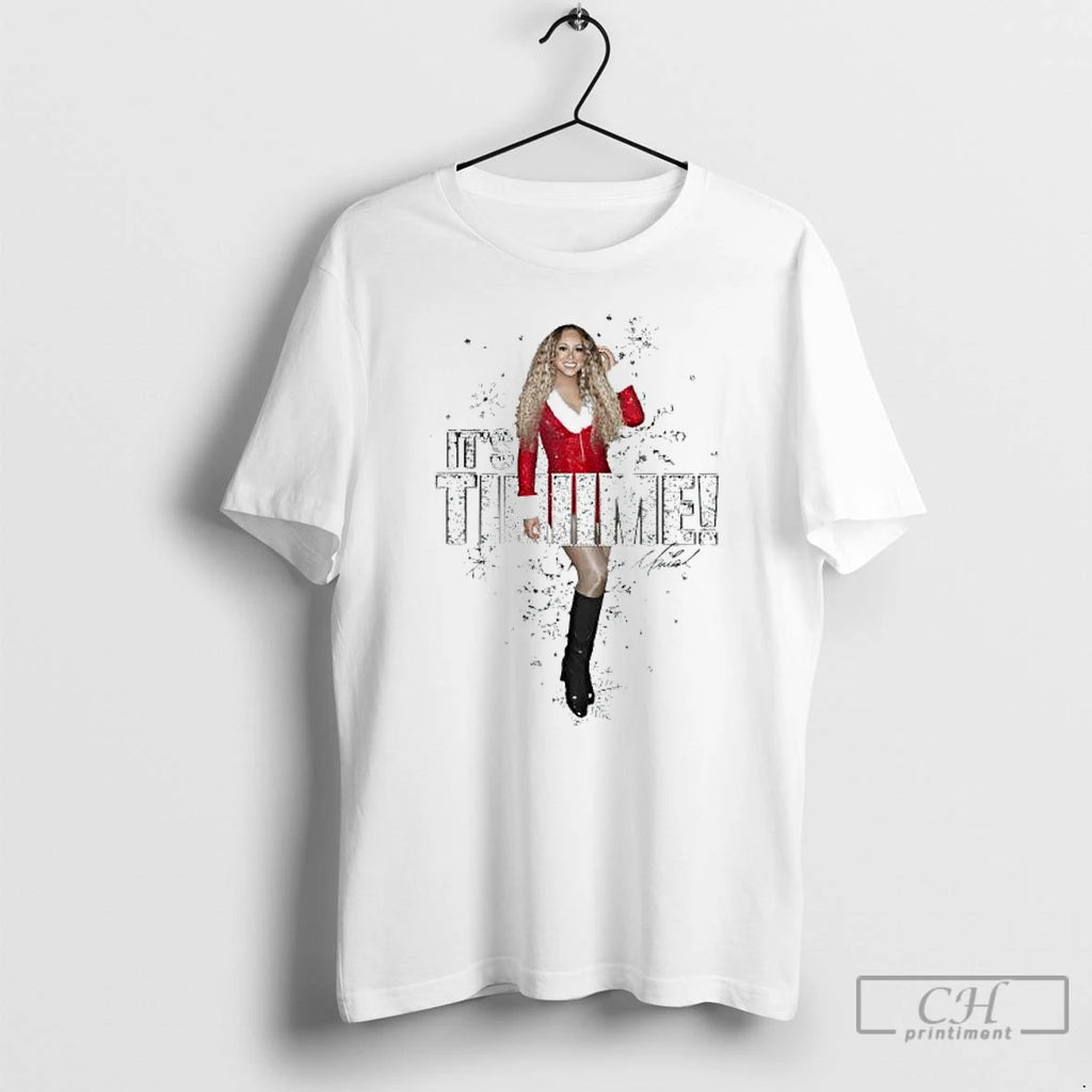 Premium Mariah Carey Christmas Its Time 2025 T Shirts Hoodie Sweatshirt | PurePodTees.com