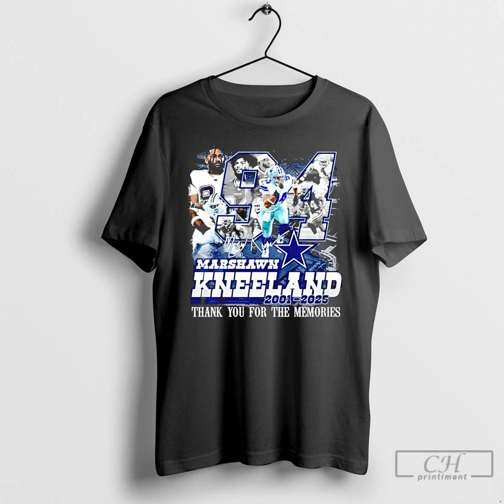 Premium Marshawn Kneeland 2001 2025 Thank You For The Memories T Shirts Hoodie Sweatshirt | PurePodTees.com