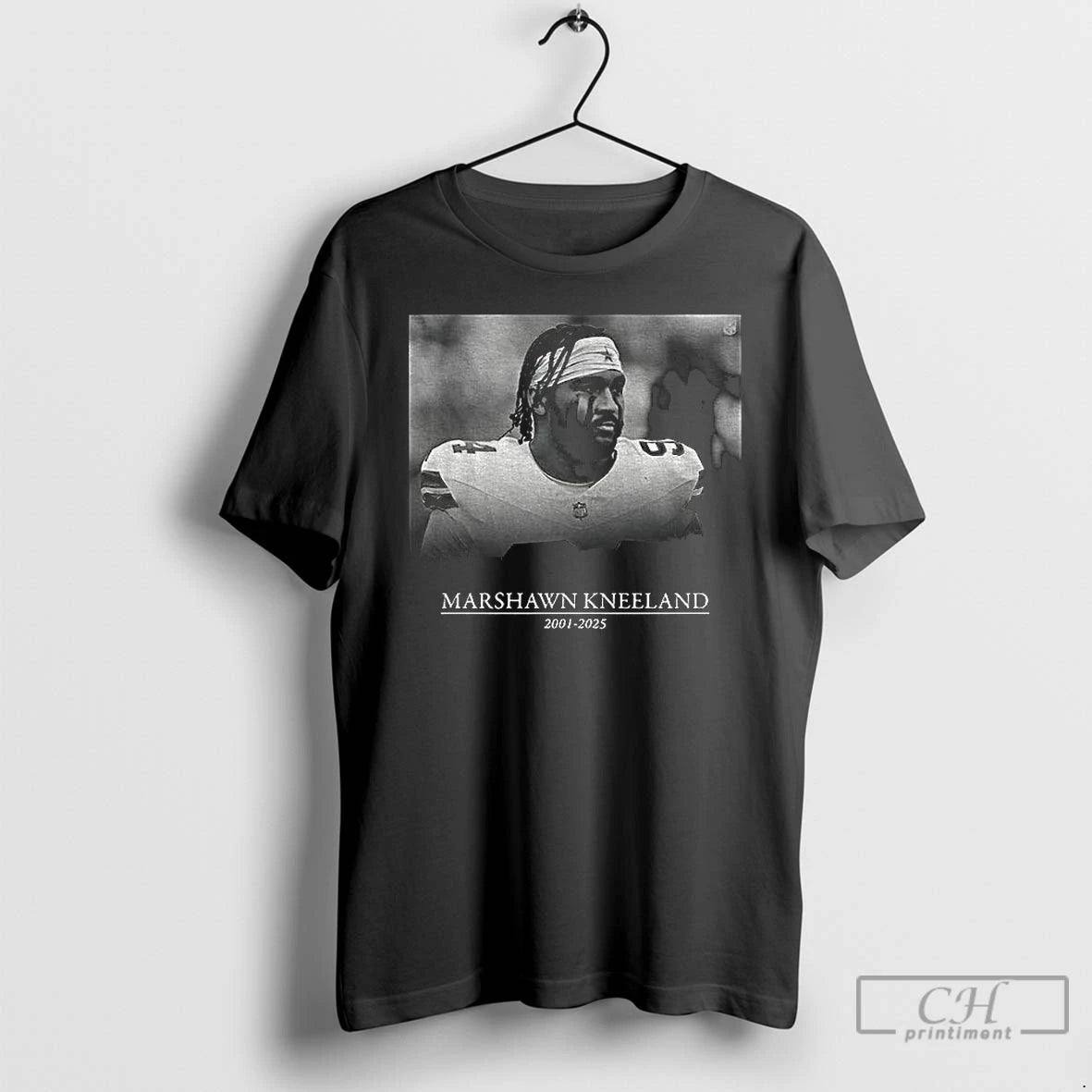 Premium Marshawn Kneeland 2001 2025 Rest In Peace T Shirts Hoodie Sweatshirt | PurePodTees.com