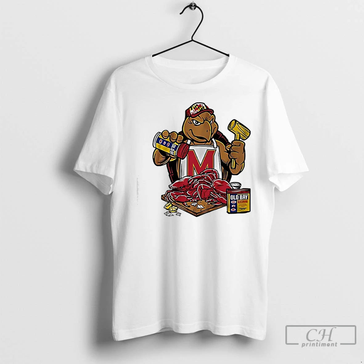 Premium Maryland Terrapins Old Bay Crab Picking Testudo Shirt Hoodie Sweatshirt | PurePodTees.com