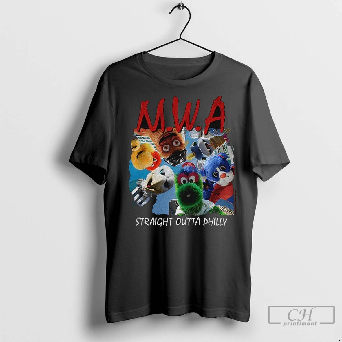 Premium Mascot M W A Straight Outta Philly Sports Shirt Hoodie Sweatshirt | PurePodTees.com