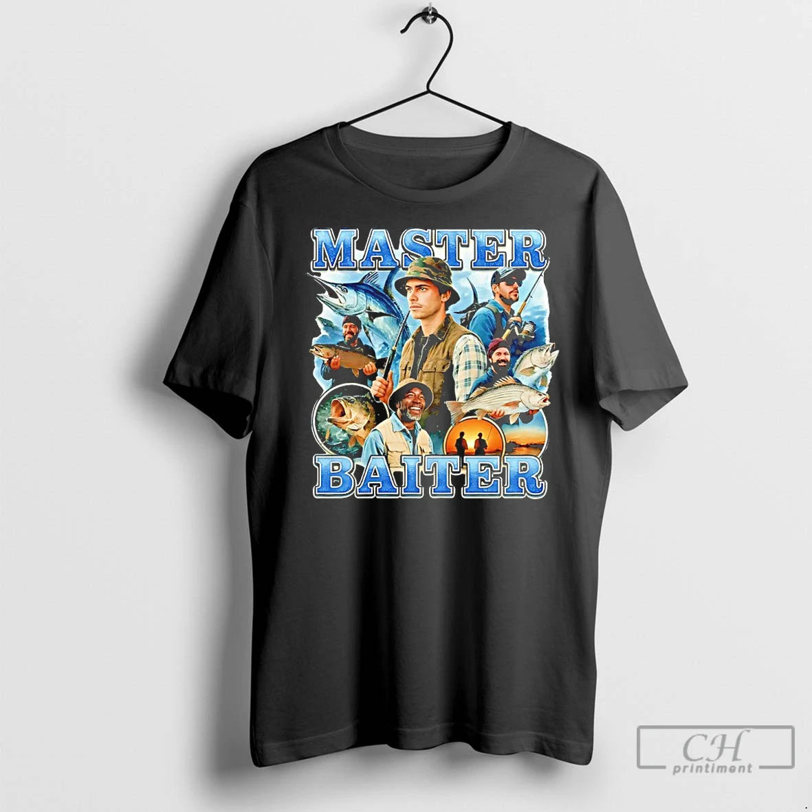 Premium Master Baiter Go Fishing 90s Bootleg Shirt Hoodie Sweatshirt | PurePodTees.com
