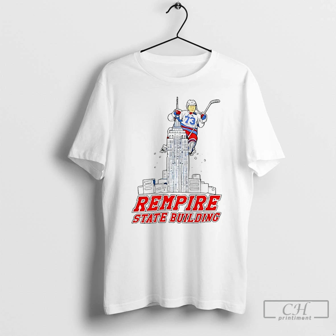 Premium Matt Rempe 73 New York Rangers Empire State Building Shirt Hoodie Sweatshirt | PurePodTees.com