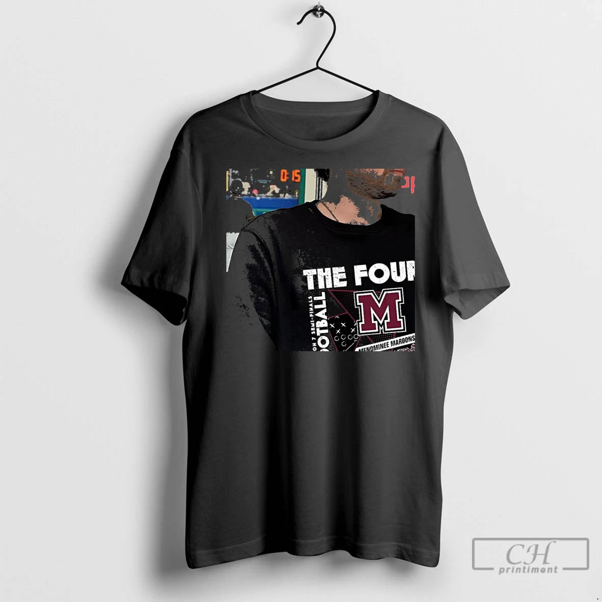 Premium Menominee Maroons 2025 D7 Semifinals The Four Shirt Hoodie Sweatshirt | PurePodTees.com