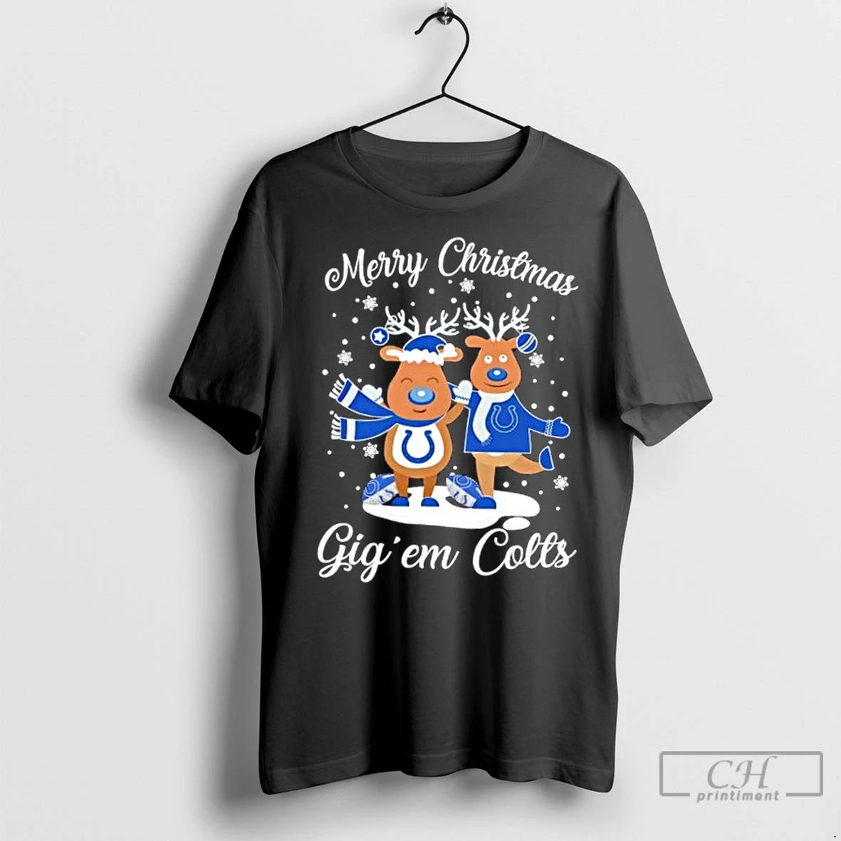 Premium Merry Christmas Gig Em Indianapolis Colts Shirt Hoodie Sweatshirt | PurePodTees.com