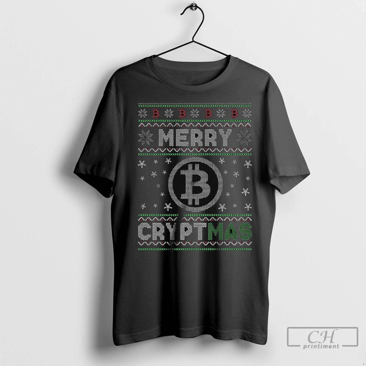 Premium Merry Cryptmas Bitcoin Merry Christmas Shirt Hoodie Sweatshirt | PurePodTees.com