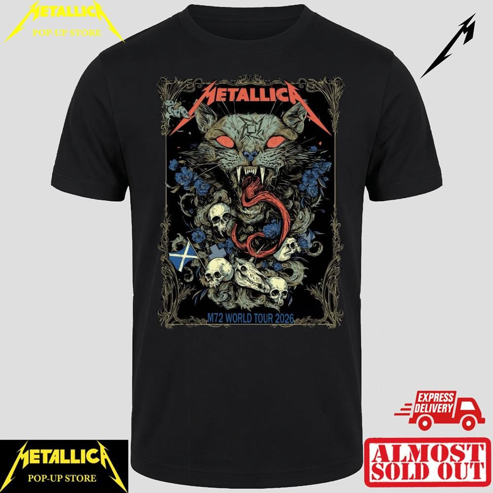 Premium Metallica Glasgow M72 2026 Tour Shirt – Limited Edition Art Print