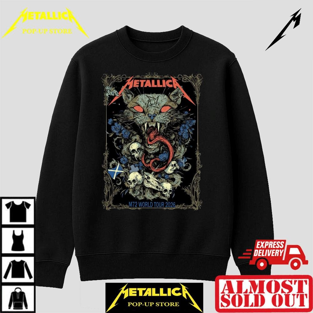 Premium Metallica Glasgow M72 2026 Tour Shirt – Limited Edition Art Print