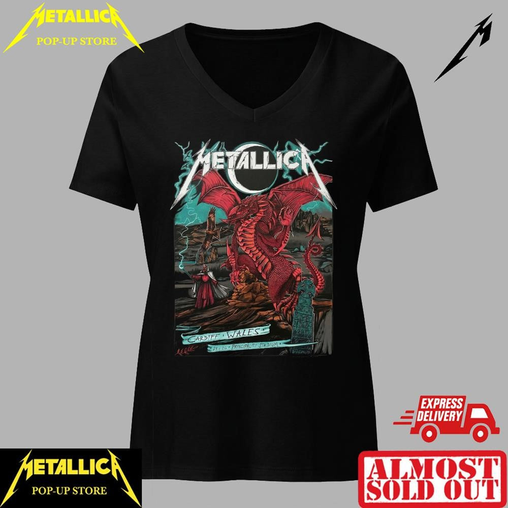 Premium Metallica M72 Tour Cardiff Wales 2026 Commemorative Apparel – Limited Red Dragon Art Print