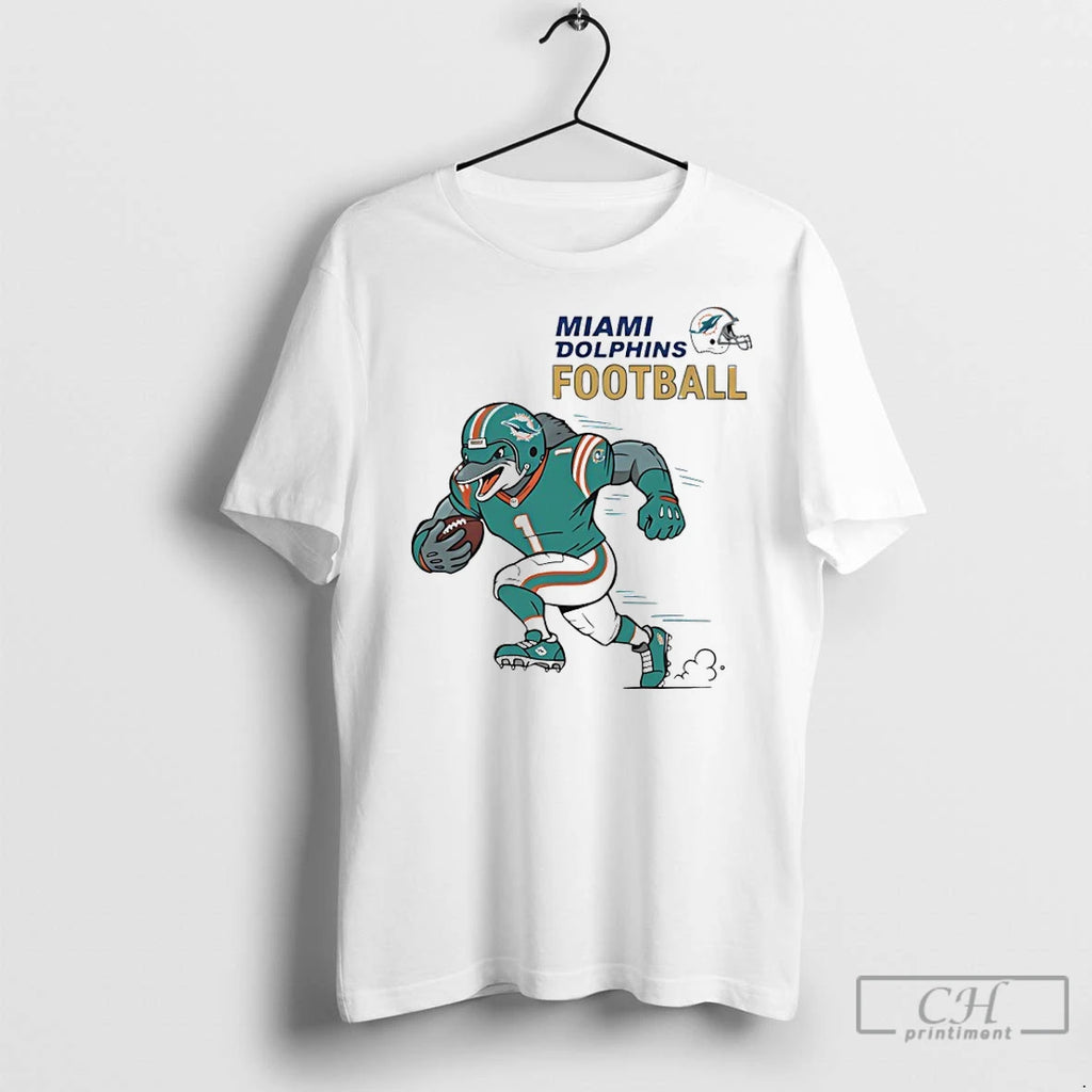 Premium Miami Dolphins Football Aqua Rush Mascot Shirt Hoodie Sweatshirt | PurePodTees.com